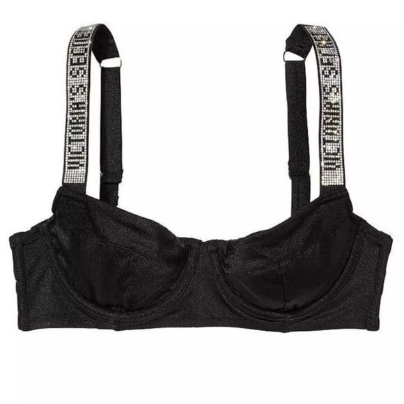 New! Victoria’s Secret Shine Strap Unlined Push Up Bikini Swim Top 4475 - Picture 1 of 8